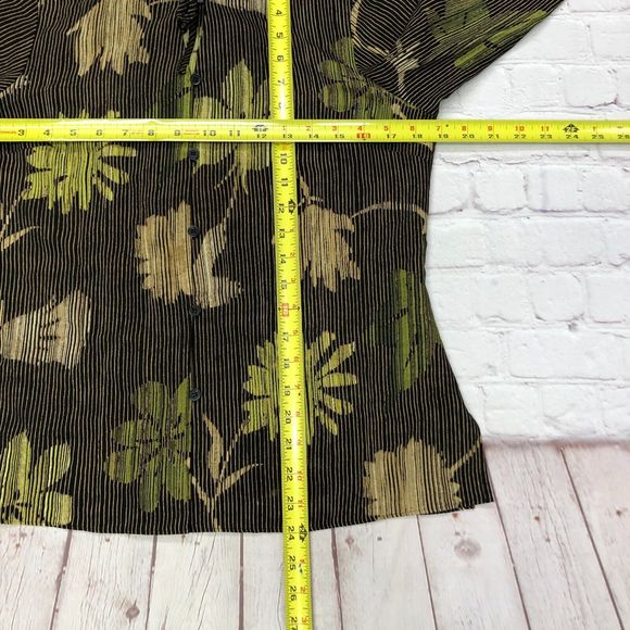 Sigrid Olsen Women Blouse Top Button Shirt Size Small Wool Silk Floral B243 -13 - Picture 3 of 14